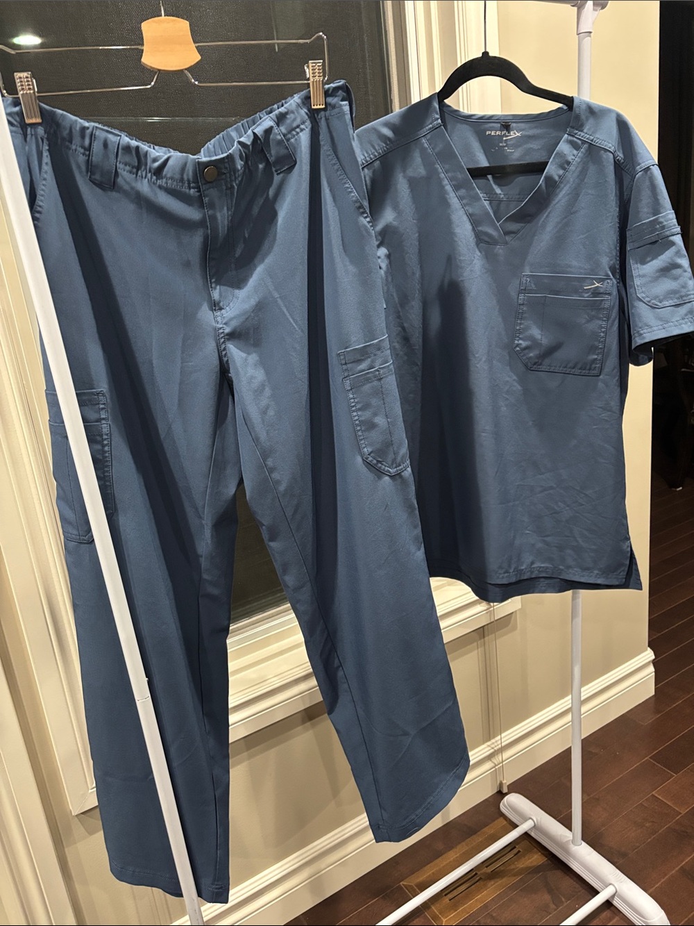 Perflex Men's Blue Utility Scrub top and Pants